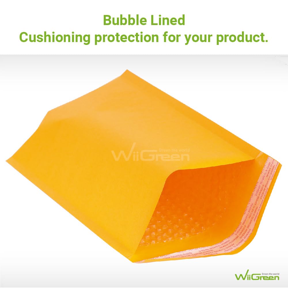 #0 25 PCS 7x9 Inch Kraft Paper Bubble Mailers Padded Envelopes Bags with Peel and Seal for Gift, Packing and