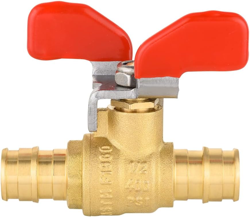 2Pcs EFIELD 1/2"Pex-A Expansion Ball Valve With Butterfly Level(VALVE331-2)