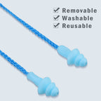 20 Pairs Silicone Earplugs Noise Cancelling, Blue