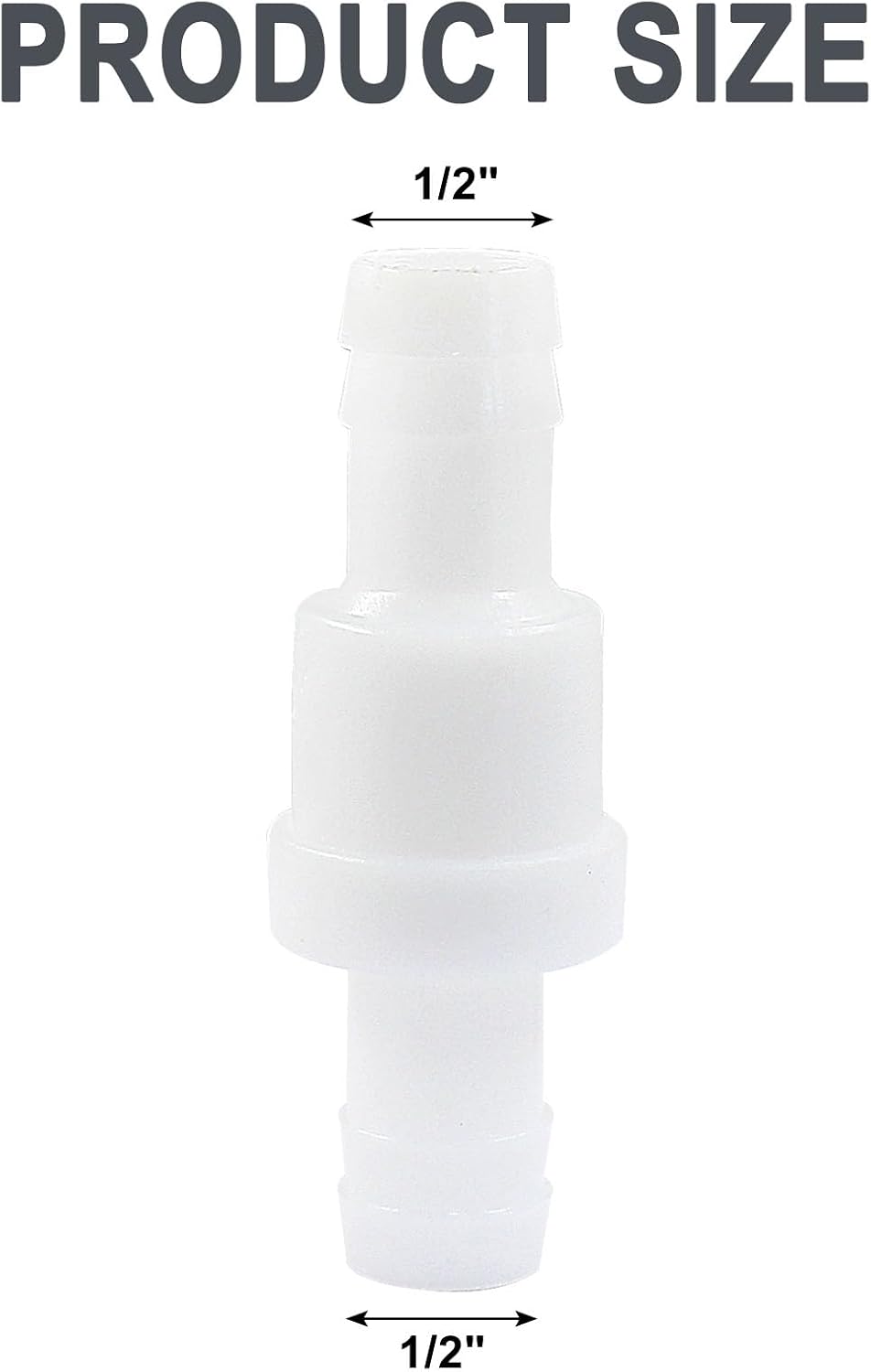 Litoexpe 6 Pcs 1/2" One Way Inline Check Valve