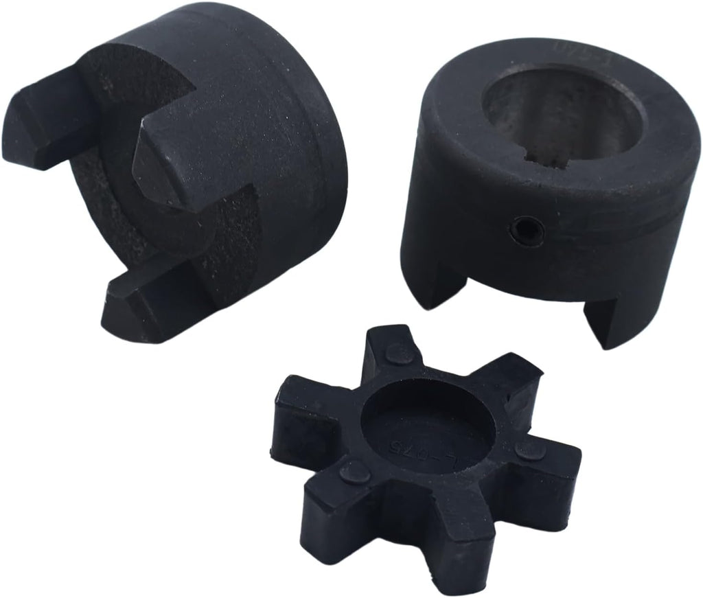 1/2 to 1 L075 Flexible 3-Piece L-Jaw Coupling Coupler for Log Splitters