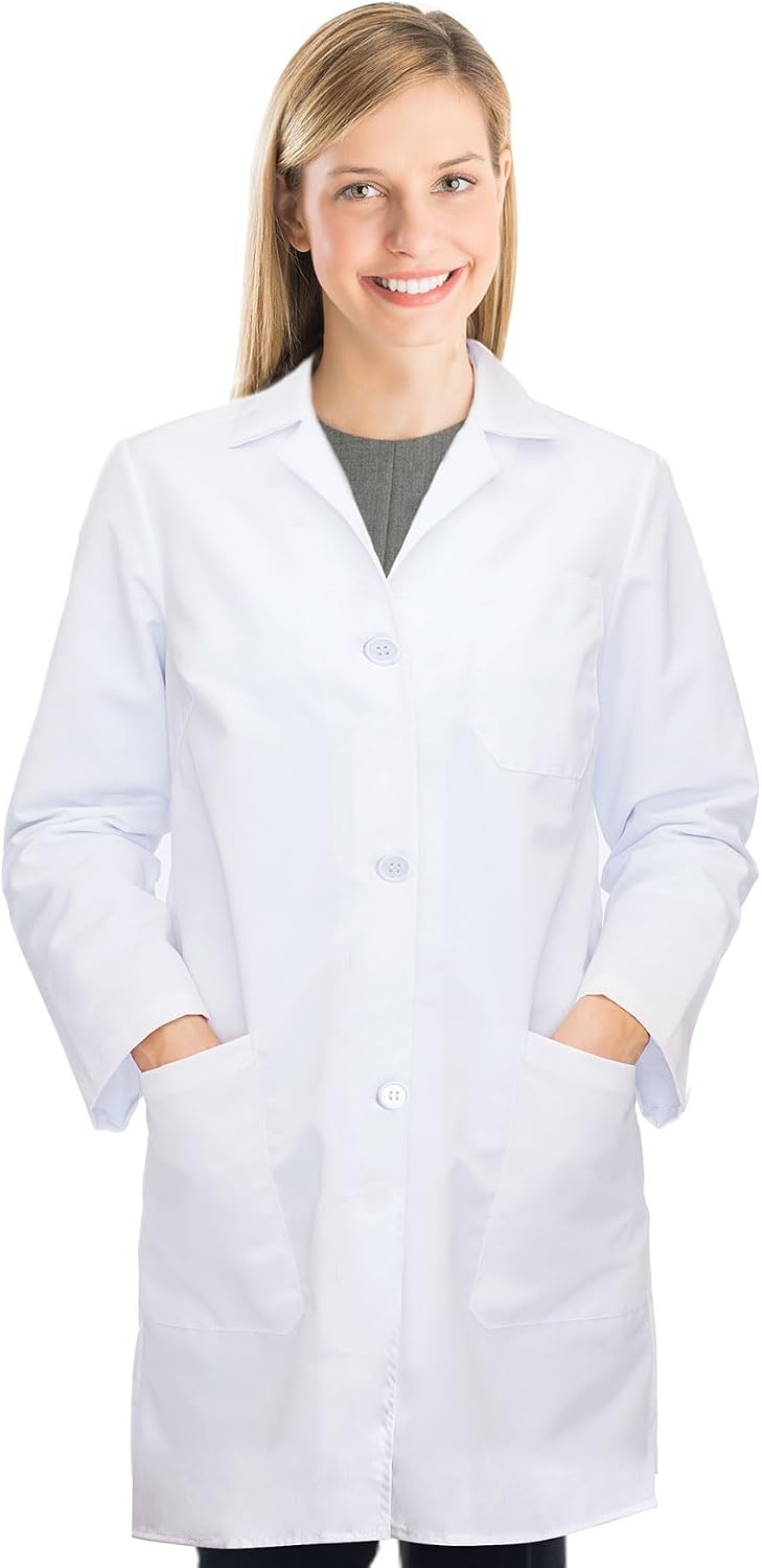 White Lab Coat for Woman,Doctor Halloween Costumes for Women Adult