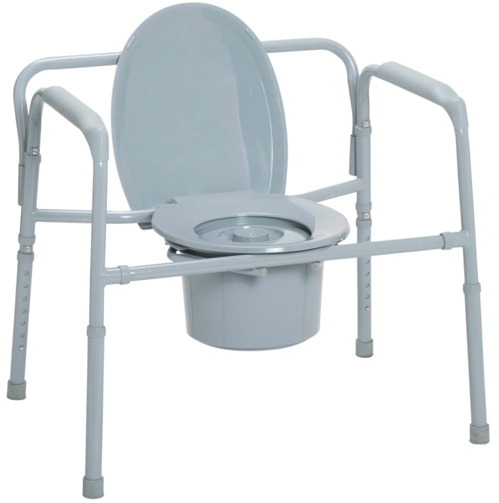 Heavy Duty Bariatric Folding Bedside Commode Seat