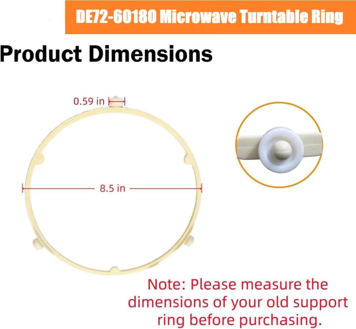 DE72-60180 Microwave Turntable Ring 8.5 inch Compatible for GE Samsung -Replaces DE72-60180, DE72-60180A, DE72-60180 SPS