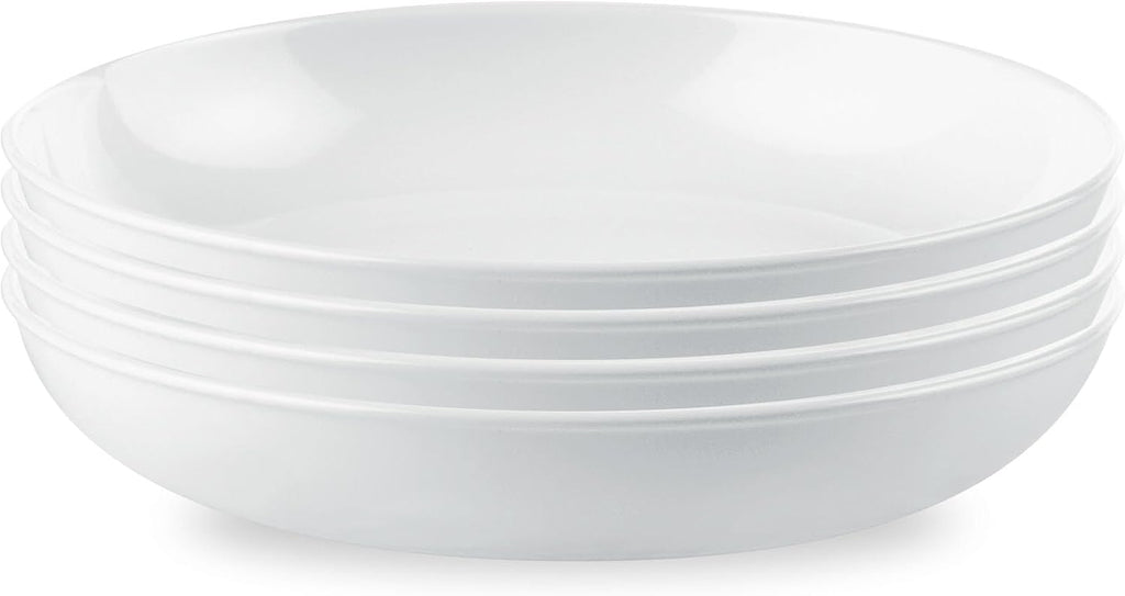4-Pc Versa Bowls for Pasta Salad and More, Service for 4, Durable and Eco-Friendly 30-Oz, Compact Stack Bowl Set