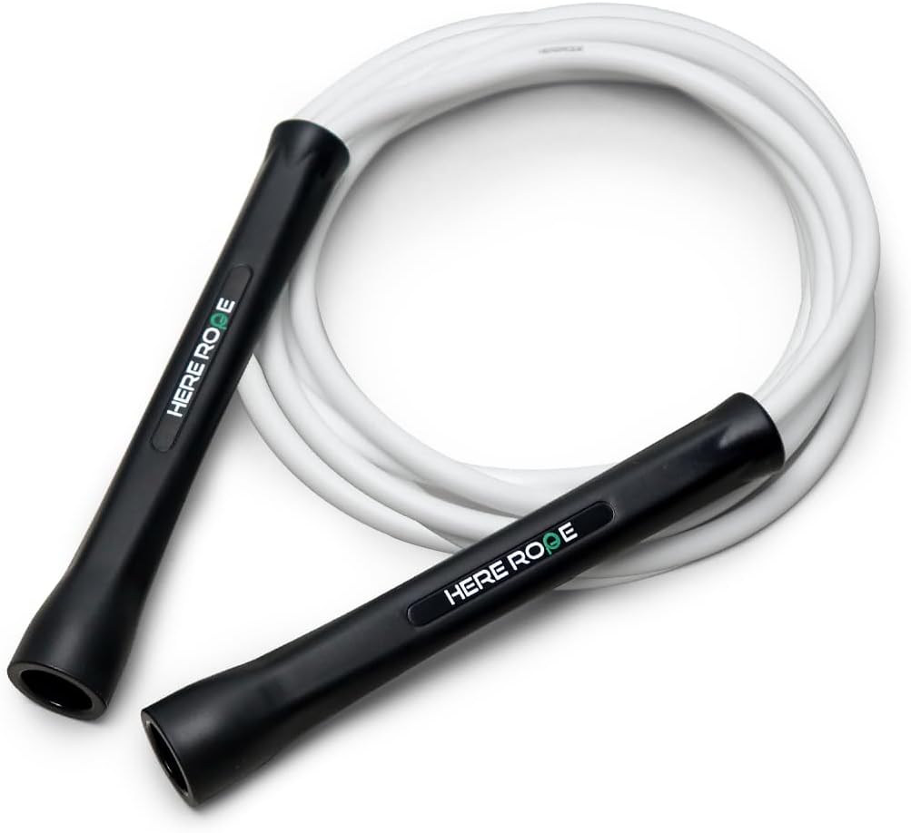 Hererope 6MM PVC Jump Rope for Men & Women Fitness, Speed, Tricks, Cardio Training, Boxing Jump Rope with Unbreakable