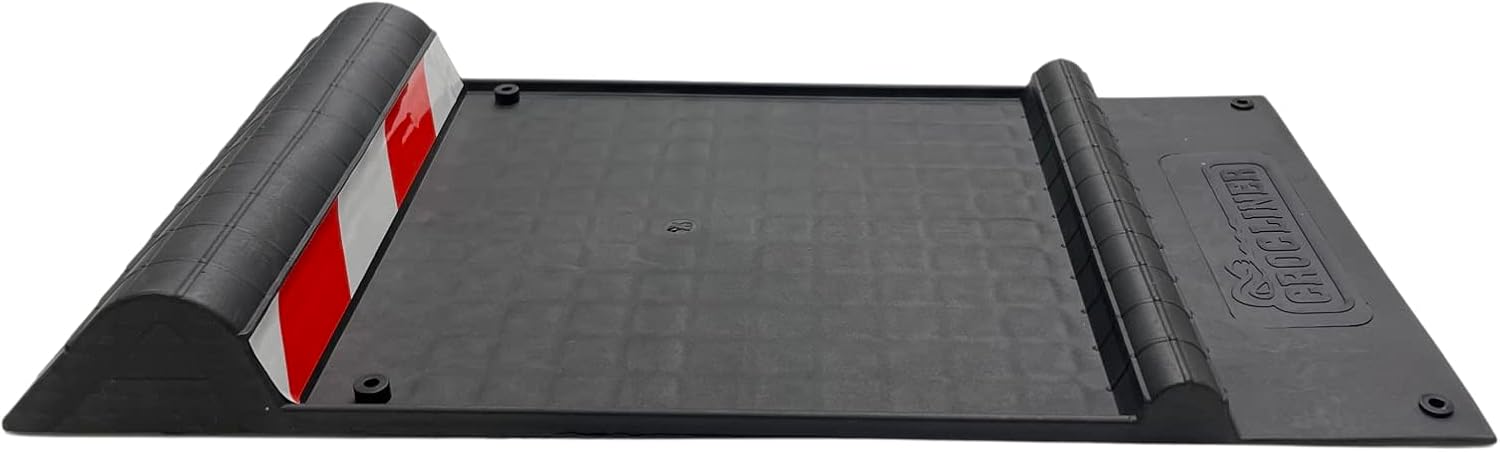 Garage Indoor/Outdoor Parking Guide Mat, Heavy Duty Wheel Stoppers, for Trucks & Vehicles, Anti-Skid Grips
