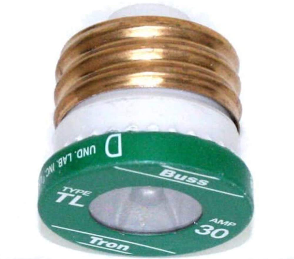 Bussman TL-30PK4 30 Amp TL Edison Plug Time Delay Fuse 4 Count Per Package (3 Pack)