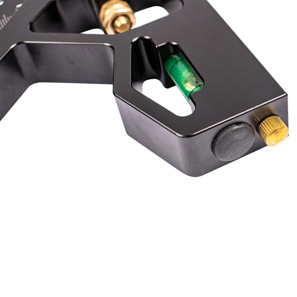 2-Piece 12" Aluminum Combination Square Set - with Bubble Level and Draw Pin, Laser-Etched Markings for Accurate