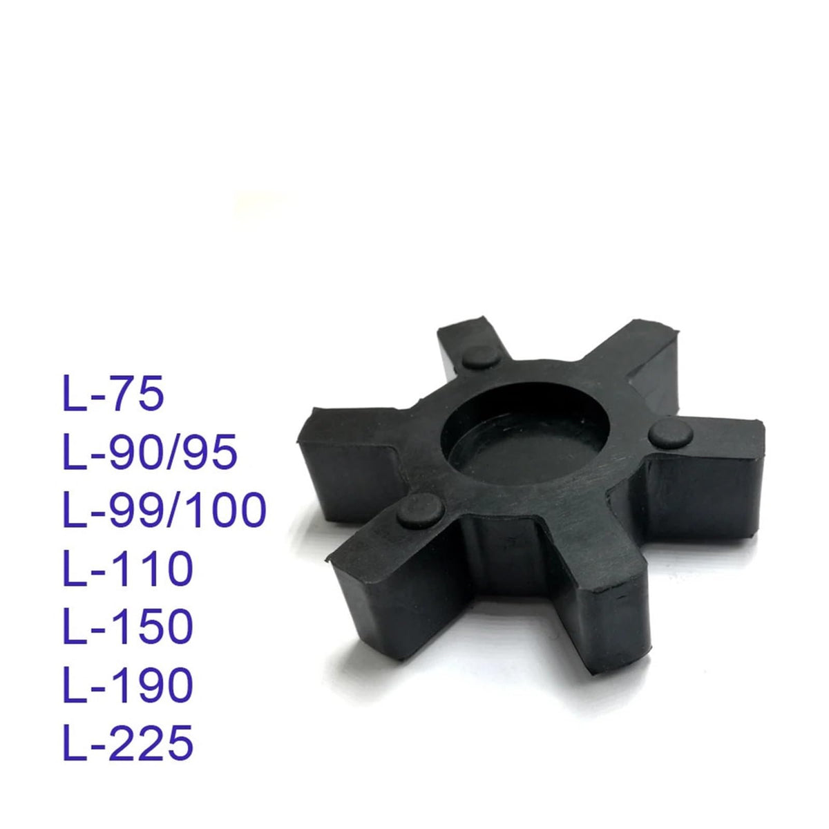 Coupling Buffer pad L-Type Coupling Rubber Elements,Flexible Couplings,Polyurethane Model L35-L225,D035(Black,L50-50 Pieces)