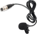 Lavalier Lapel Microphone with Mini XLR Jack, Hand-Free Clip-on Lapel Mic Compatible with Wireless Mic System UHF