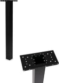 Black Metal Mailbox Post for Outside, 43x4x4 inch Metal Post Sleeve with Two Universal Mailbox Mounting Bracket for