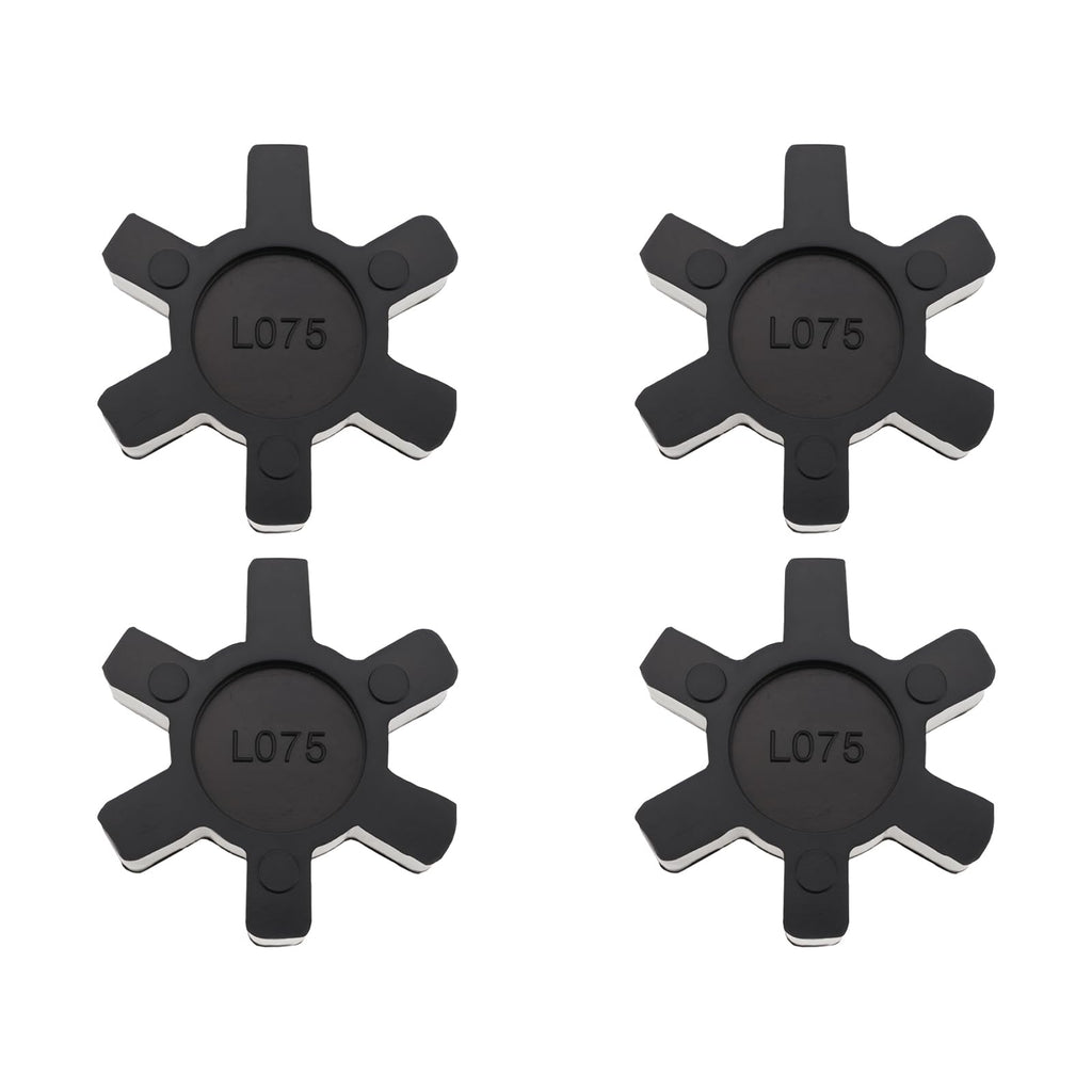 eMagTech 4PCS L075 Solid Jaw Coupling Elastomer Spider Insert NBR Rubber 44.5x12mm for Pumps Fans Motors