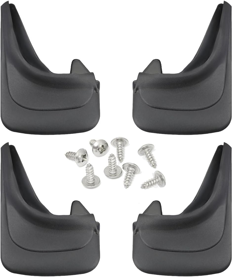 Car Mud Flaps, 12 × 8.5 in Flexible & Bendable Splash Guards Set | Vehicle Front & Rear Mudflaps Protection with