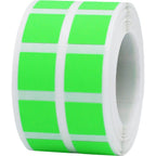 Fluorescent Green 1/2" Inch Square Adhesive Labels 1,000 Color Coding Dot Stickers for Efficient Inventory