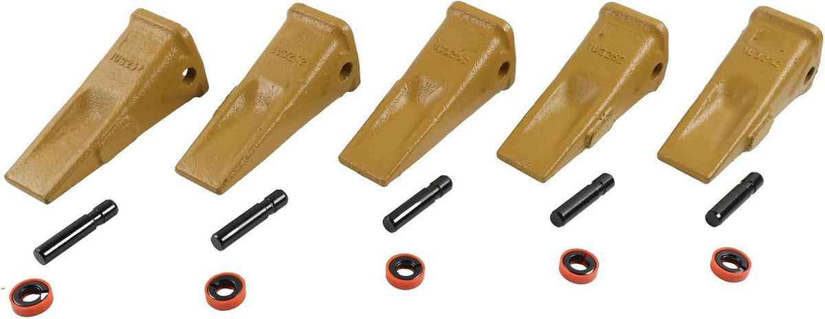 5X 1U3252 Bucket Digging Teeth Tooth with Pin's 8E6259 & Fastener's 8E6258