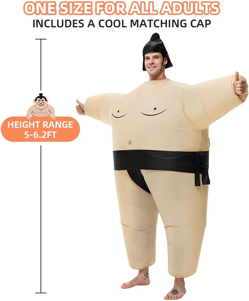 Inflatable Sumo Wrestling Suits, Sumo Costume Adult, Blow up Costume, Inflatable Halloween Costumes for Men/Women