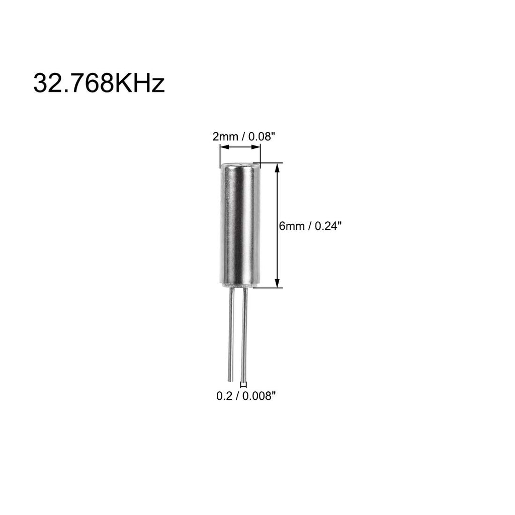 uxcell DIP Quartz Crystal Oscillators Resonators 32.768KHz Replacements 2 X 6mm 10 Pcs