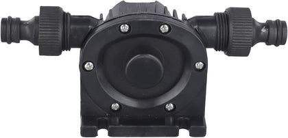 Drill Powered Water Pump for Hand Drill, Syphon Attachment for Pond and Flood Water Removal, Compact Nickel Plated