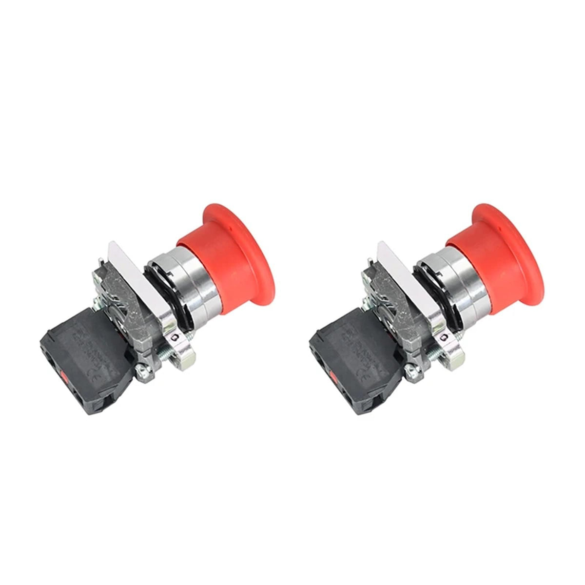 2Pcs E-Stop Switch 4360475 2910290 XB4-BT42 Emergency Stop Switch Compatible with JLG Scissor Lift 6RS 10RS 1230ES 1532E2 Boom