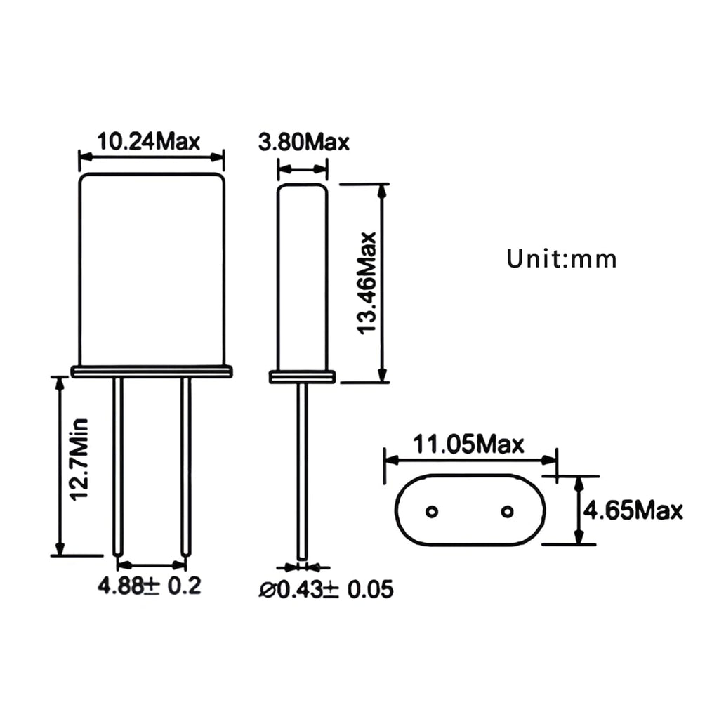 10PCS 6MHZ HC-49U Quartz Crystal Resonator