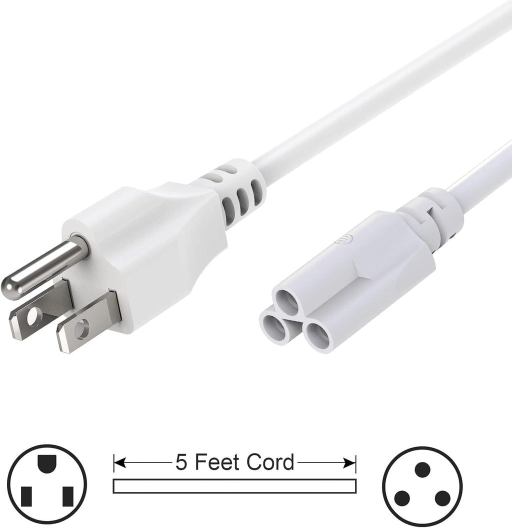5FT Plug Power Cord T5 T8 LED Tube Power Cable,5FT 3-Outlet Power Cord for LED Shop Lights