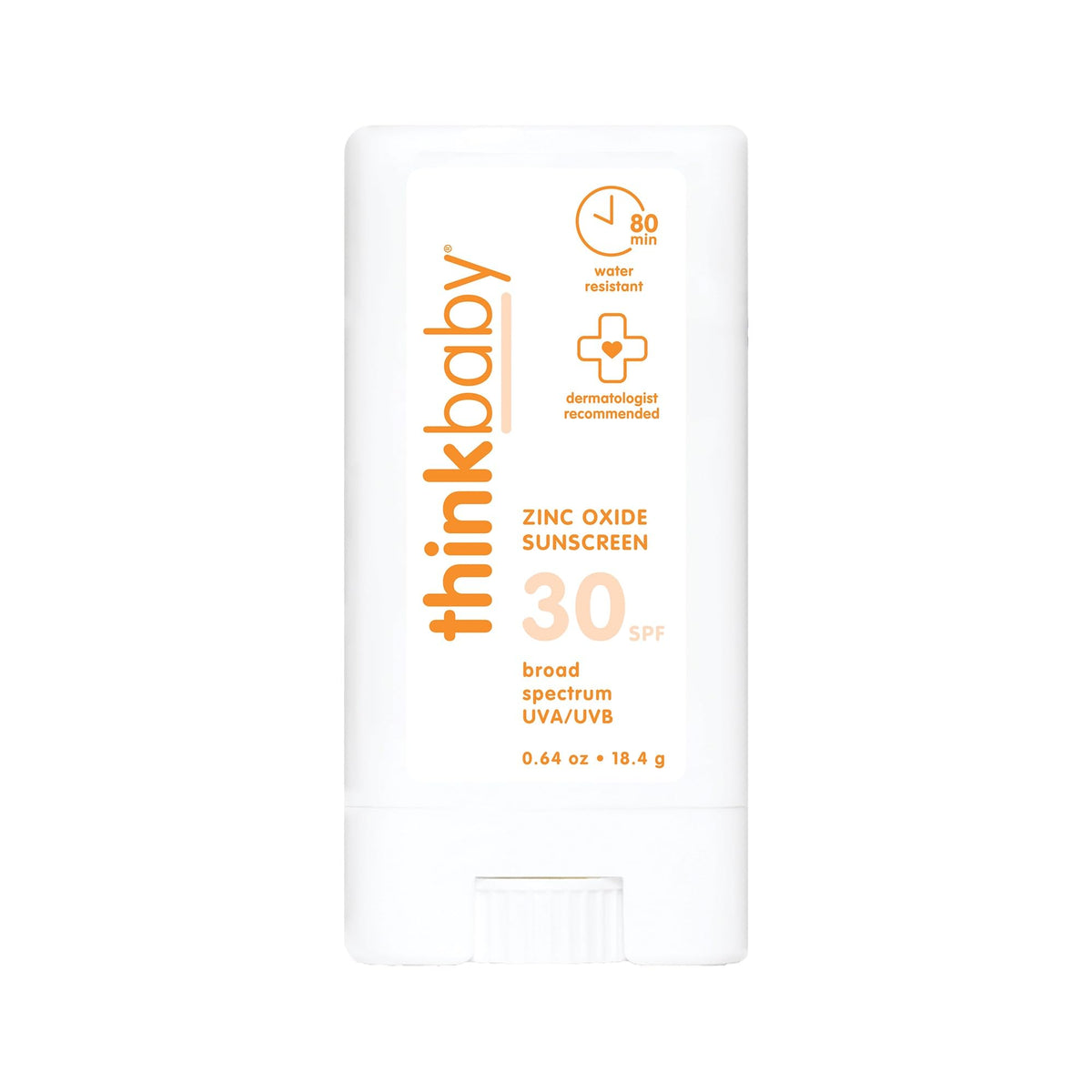 baby Mineral Sunscreen Stick SPF 30, 0.64 Oz, Vegan & Water Resistant