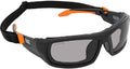 60471 Safety Glasses, ANSI Z87.1+ Pro Full Frame Gasket Safety Glasses, Gray Lens, UV Protection, Anti-Fog, Scratch