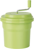 Commercial Salad Spinner, 2.5 Gallon (10QT) Heavy Duty Vegetable Dryer with Ergonomic Aluminum Handle, Sealed