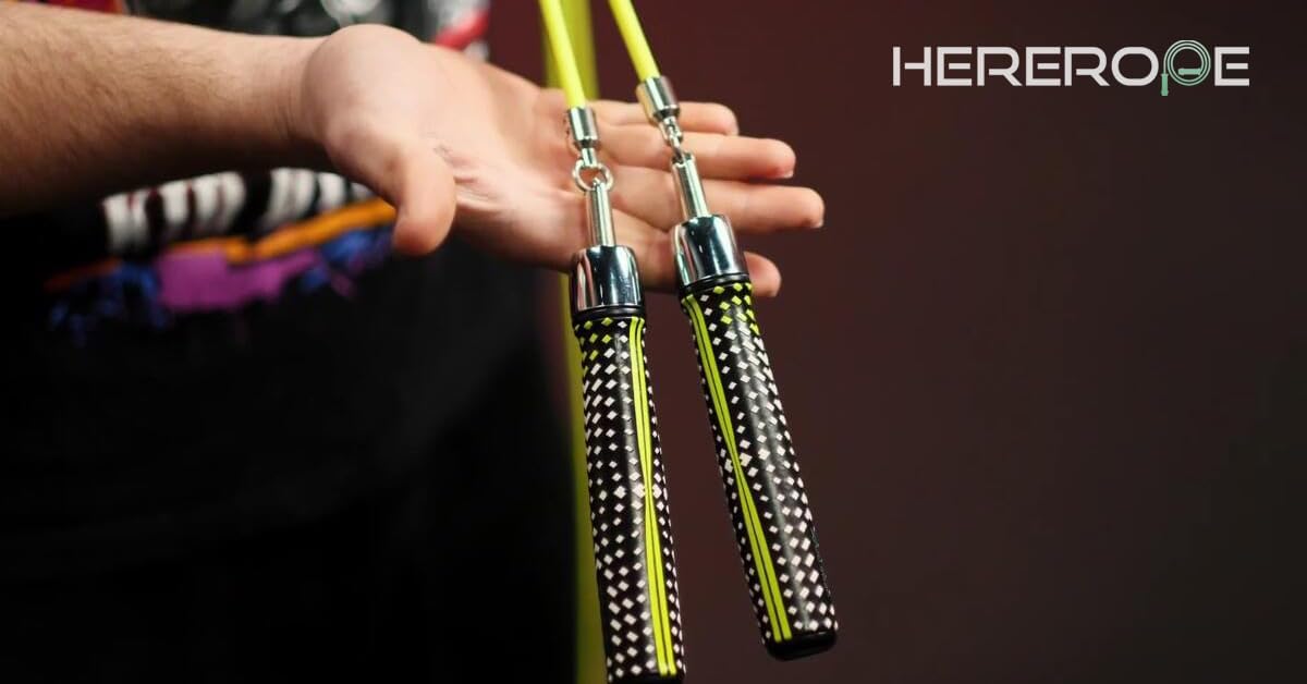 HEREROPE 1/4LB Weighted Jump Rope for Speed, Cardio, Boxing & Workout, Skipping Rope with Ball-bearing, Comfortable &