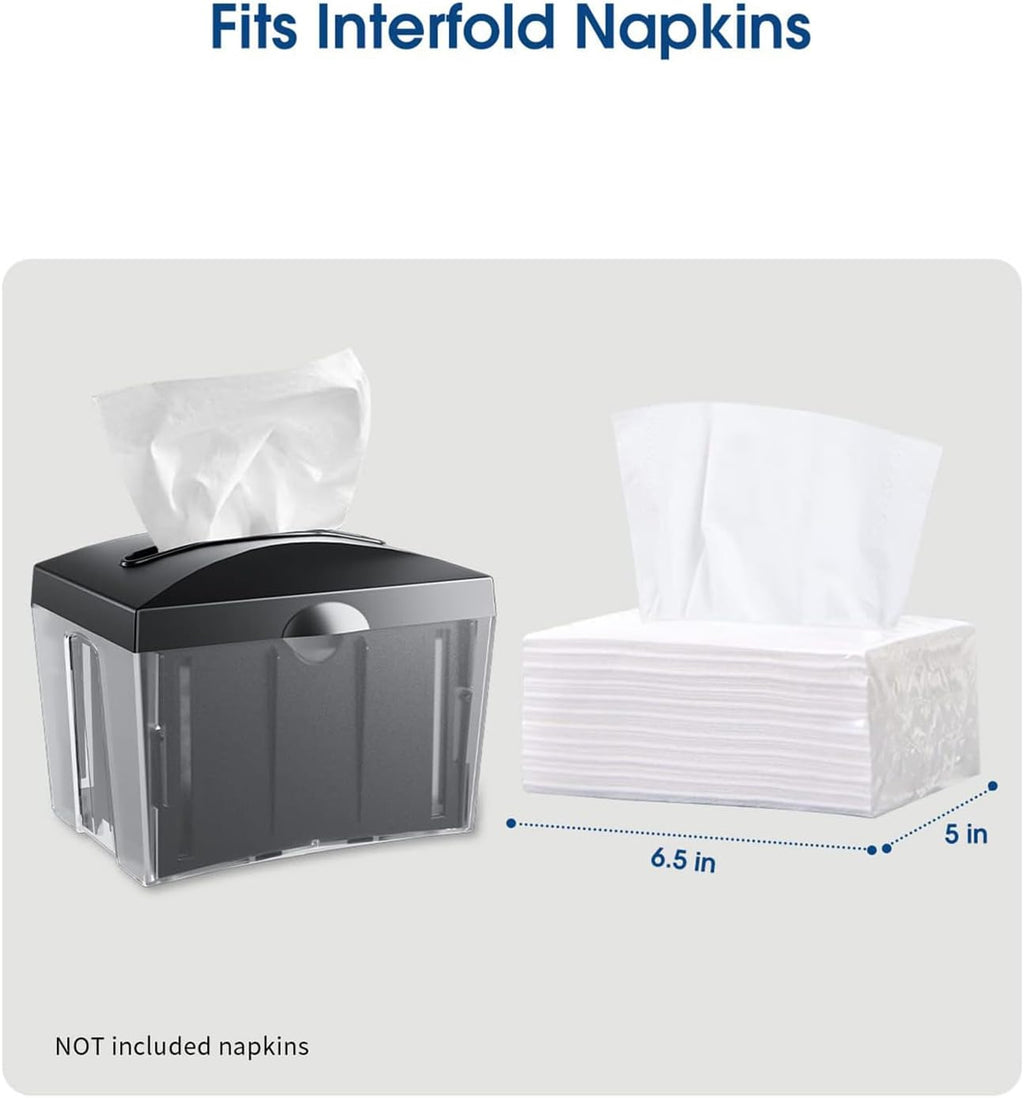 Tabletop Napkin Dispenser Black 8"x6.1"x6.5"