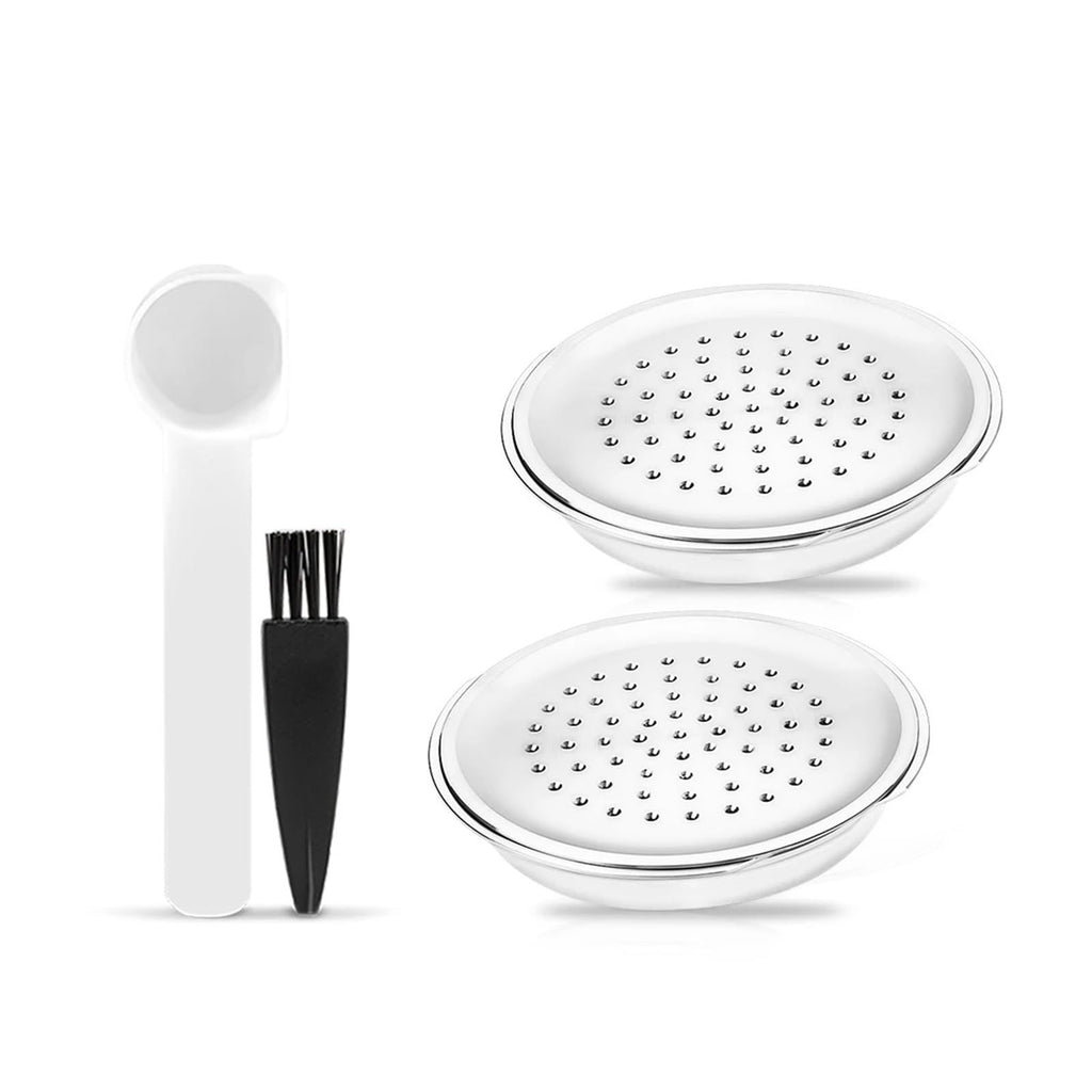 Refillable Coffee Capsule，Compatible For Philips，Senseo System Coffee Machine Reusable Pods Espresso Crema Maker(2pcs Capsule)