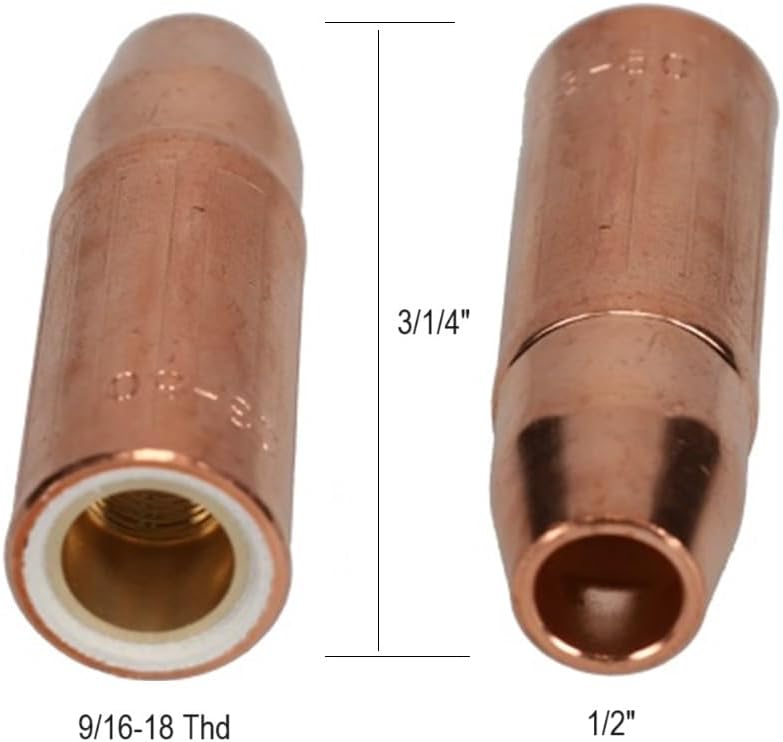 23-50 Mig Welding Nozzles 1/2" (Pack of 5) 23-50