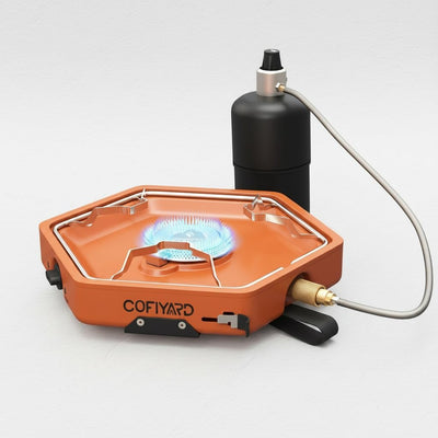 1-Burner Propane Stove Portable Camping Stove with Carry Strap, Backpacking Camp Stove for Outdoor Cooking