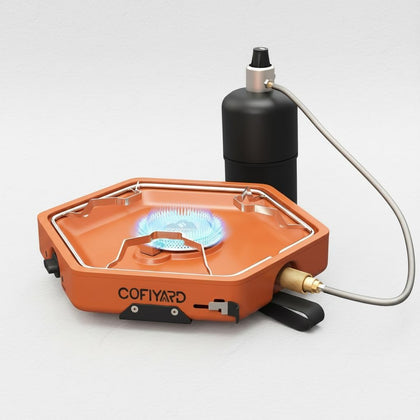 1-Burner Propane Stove Portable Camping Stove with Carry Strap, Backpacking Camp Stove for Outdoor Cooking