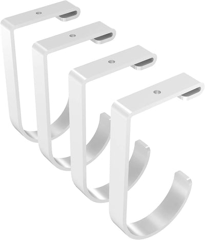 4 Pack Add On Storage Flat Hook Accessory for Garage Ceiling Rack and Wall Shelving, Max Weight Capacity up to 50lbs