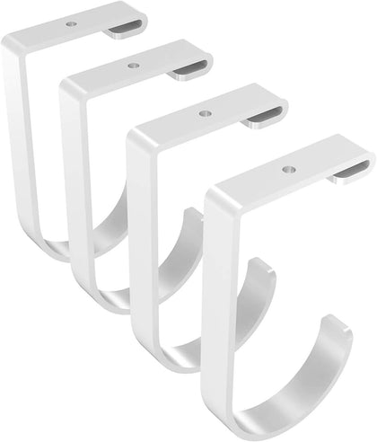 4 Pack Add On Storage Flat Hook Accessory for Garage Ceiling Rack and Wall Shelving, Max Weight Capacity up to 50lbs