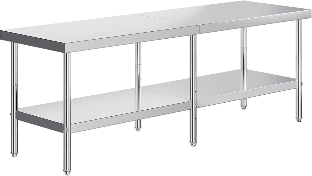 96 x 30-Inch Stainless Steel Prep and Work Table
