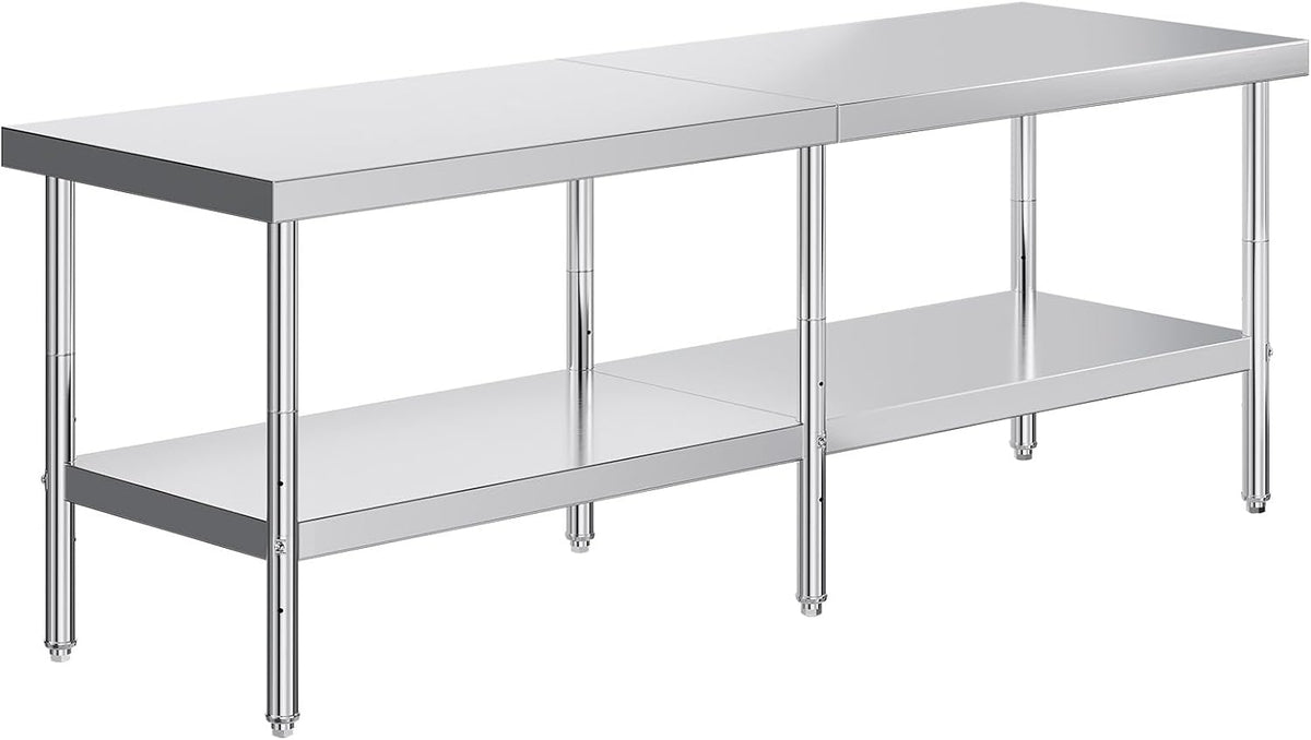 96 x 30-Inch Stainless Steel Prep and Work Table