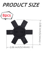Angyanco 8-Pack Rubber Spider Insert, Flexible Solid Spider Center Insert, Black Spider Center Insert for L Jaw Coupling L-Jaw Coupler (L095)