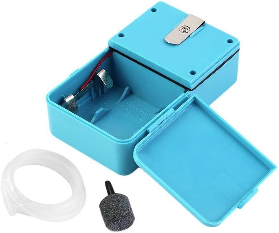 Battery Aquarium Air Pump, Saim Aquarium Battery Backup Operated Fish Tank Air Pump Aerator Oxygen for Fish Tank