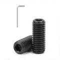 1/4-20 x 5/8'' (20 Pack) Set Screws, Black Oxide 304 Stainless Steel 18-8, Internal Hex Head Allen Drive Cup Point Screws (with Hex Key Wrench)