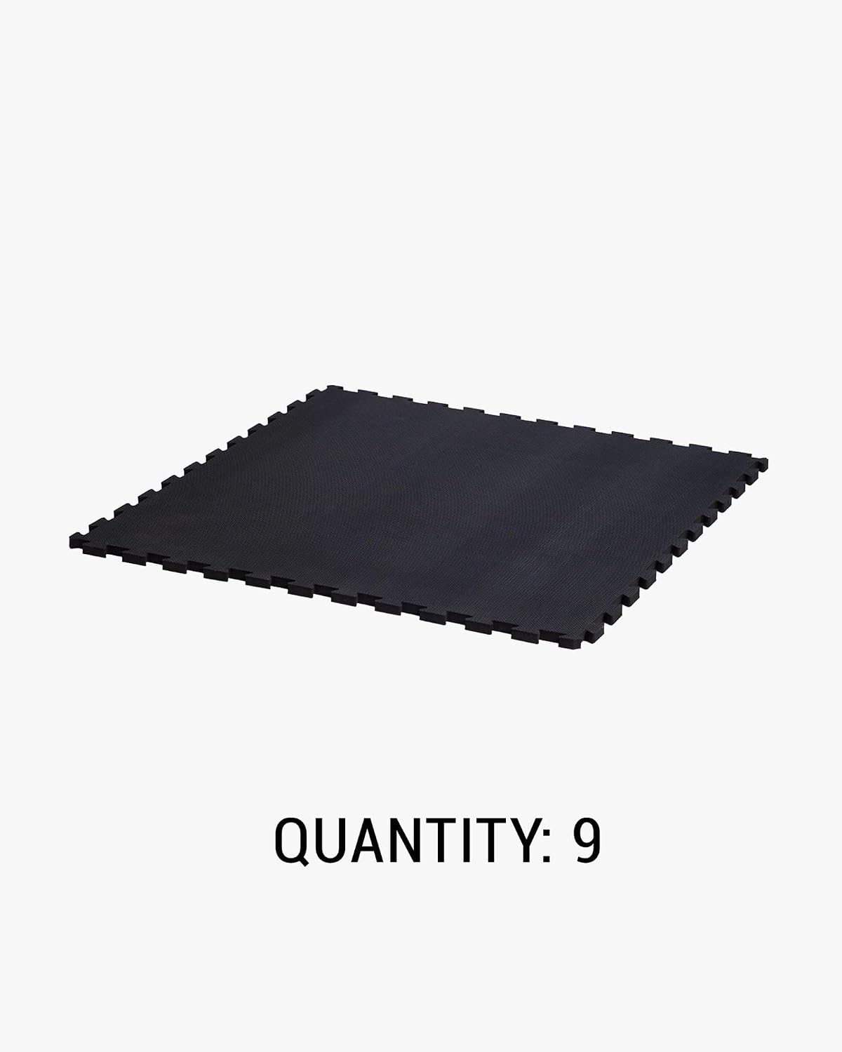 Commercial Grade 9 Pack Gym Floor Mats | Interlocking Foam Floor Tiles | Puzzle Mat Gym Flooring | Foam Rubber