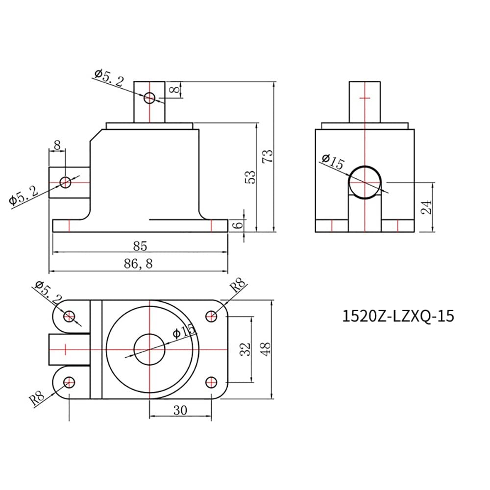 Right Angle Tapered Bevel Gearbox 1.5 Module 20 Teeth 90° Angle Drive Steering Gear Device Mechanical DIY Module Speed Ratio 1:1