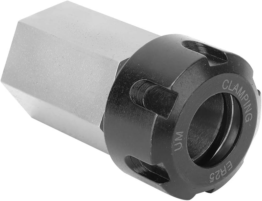 FTVOGUE ER25 Collet Block, Hard Steel Hex Chuck