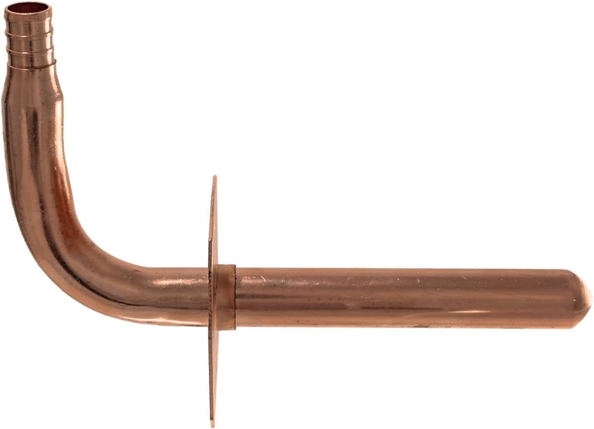 10 Pack XFITTING Copper Stub Out Elbow 1/2" Pex 3.5 x 6 in with Flange