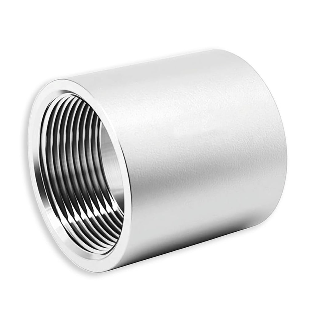 3/4" NPT Threaded Full Coupling Aluminum 6061-T6 Schedule 40 Pipe Fitting