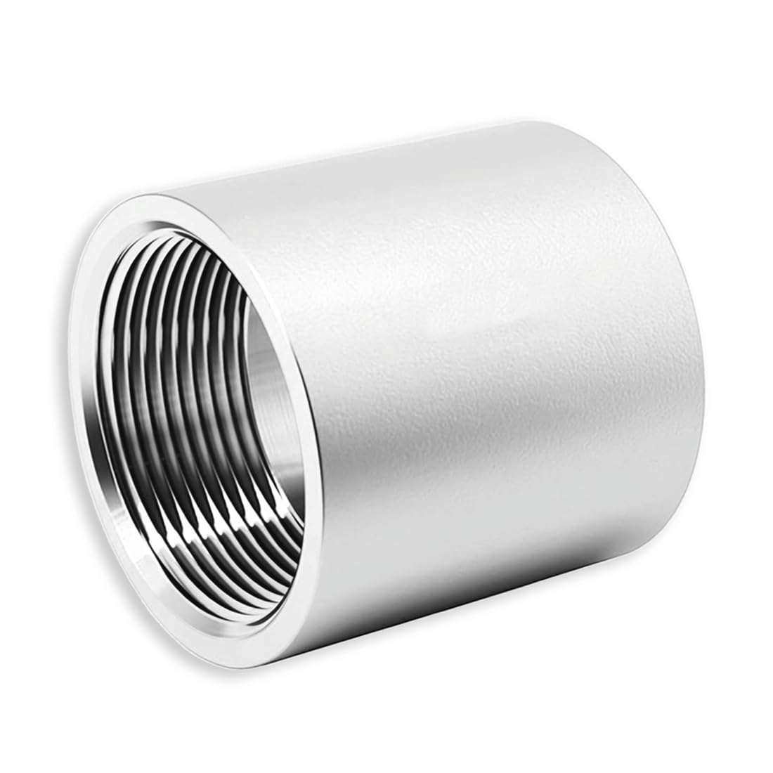 3/4" NPT Threaded Full Coupling Aluminum 6061-T6 Schedule 40 Pipe Fitting