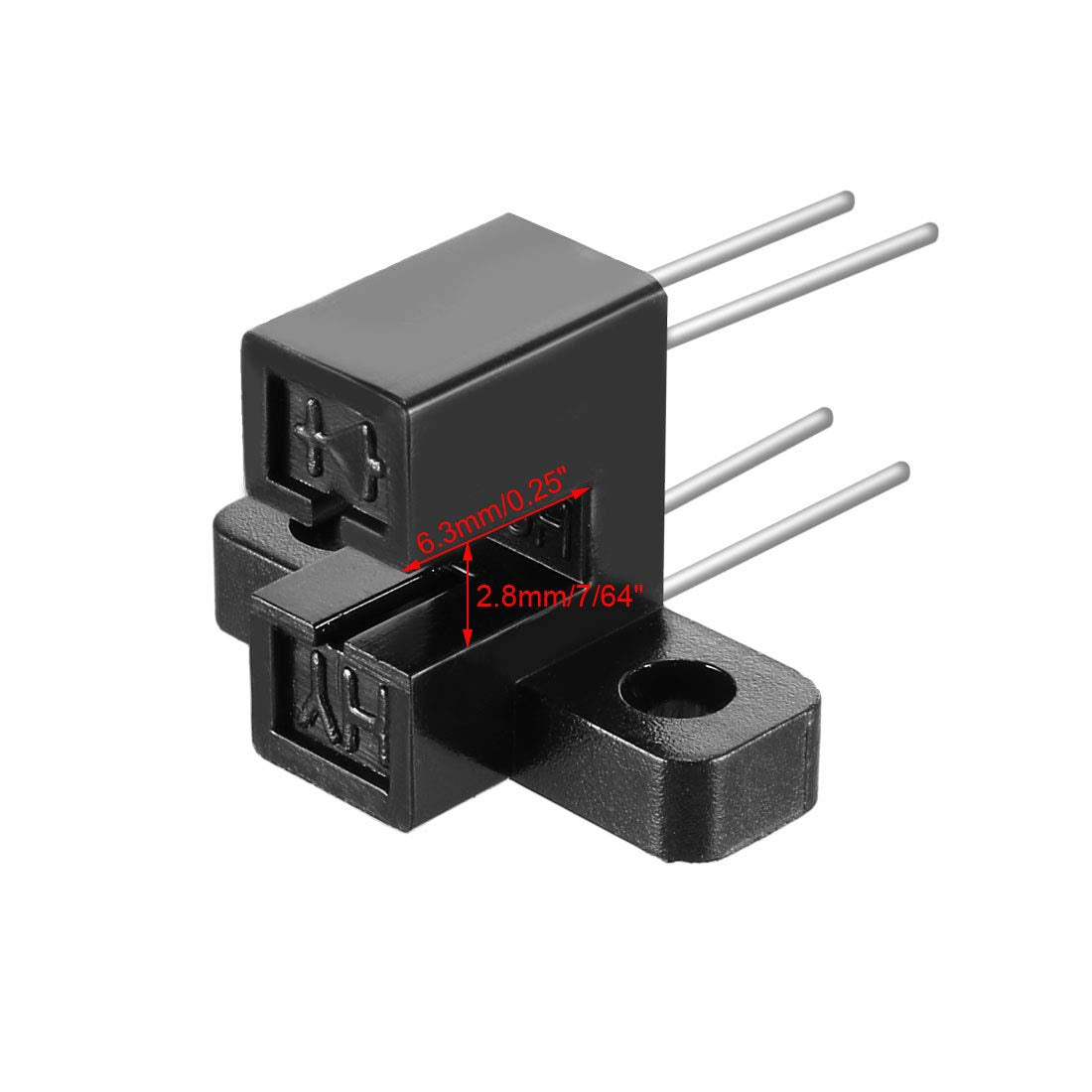 uxcell 10 Pcs 7/64" Slot PCB Photo Interrupter Slotted Optical Sensor Switch HY805