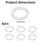 6pcs O-Rings for Medela Harmony Manual Breast Pump